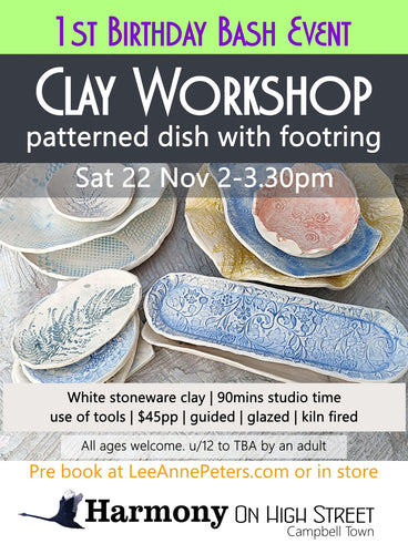 CLAY WORKSHOP - patterned dish