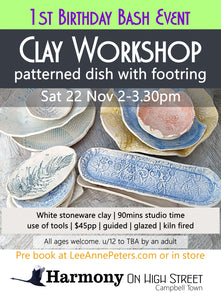 CLAY WORKSHOP - patterned dish