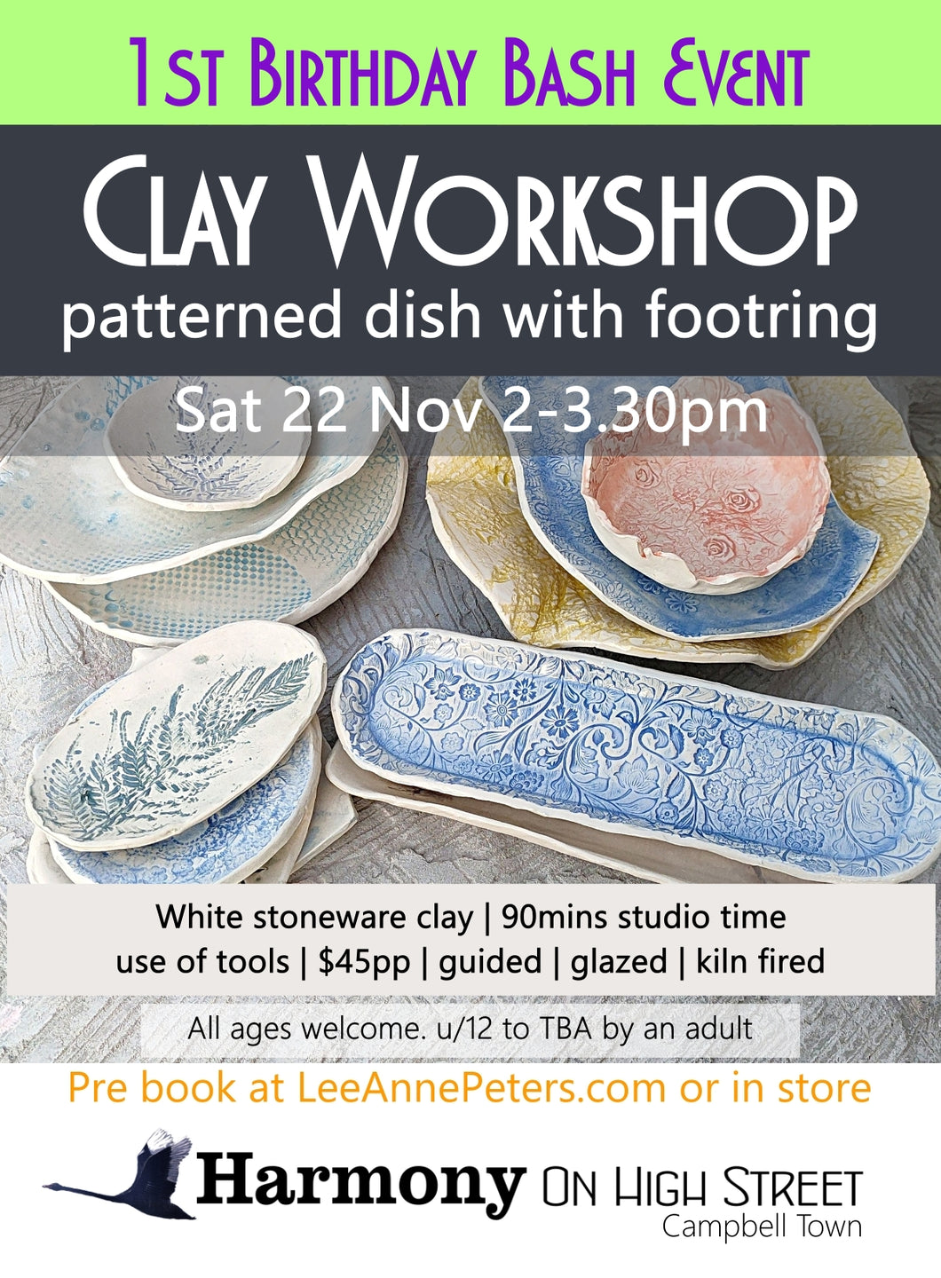 CLAY WORKSHOP - patterned dish