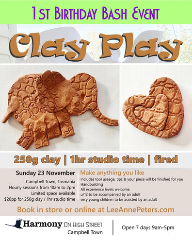 CLAY PLAY - Sun 23 Nov