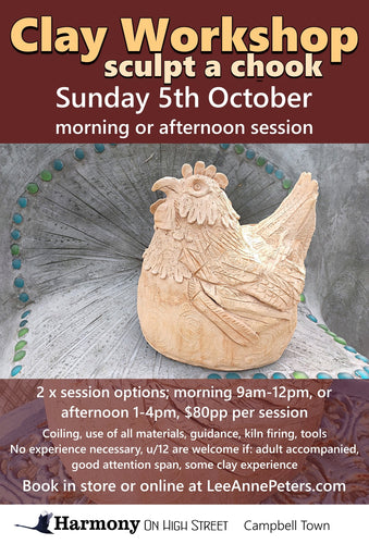 CLAY WORKSHOP - sculpt a chook