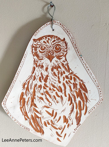 Owl - hanging tile