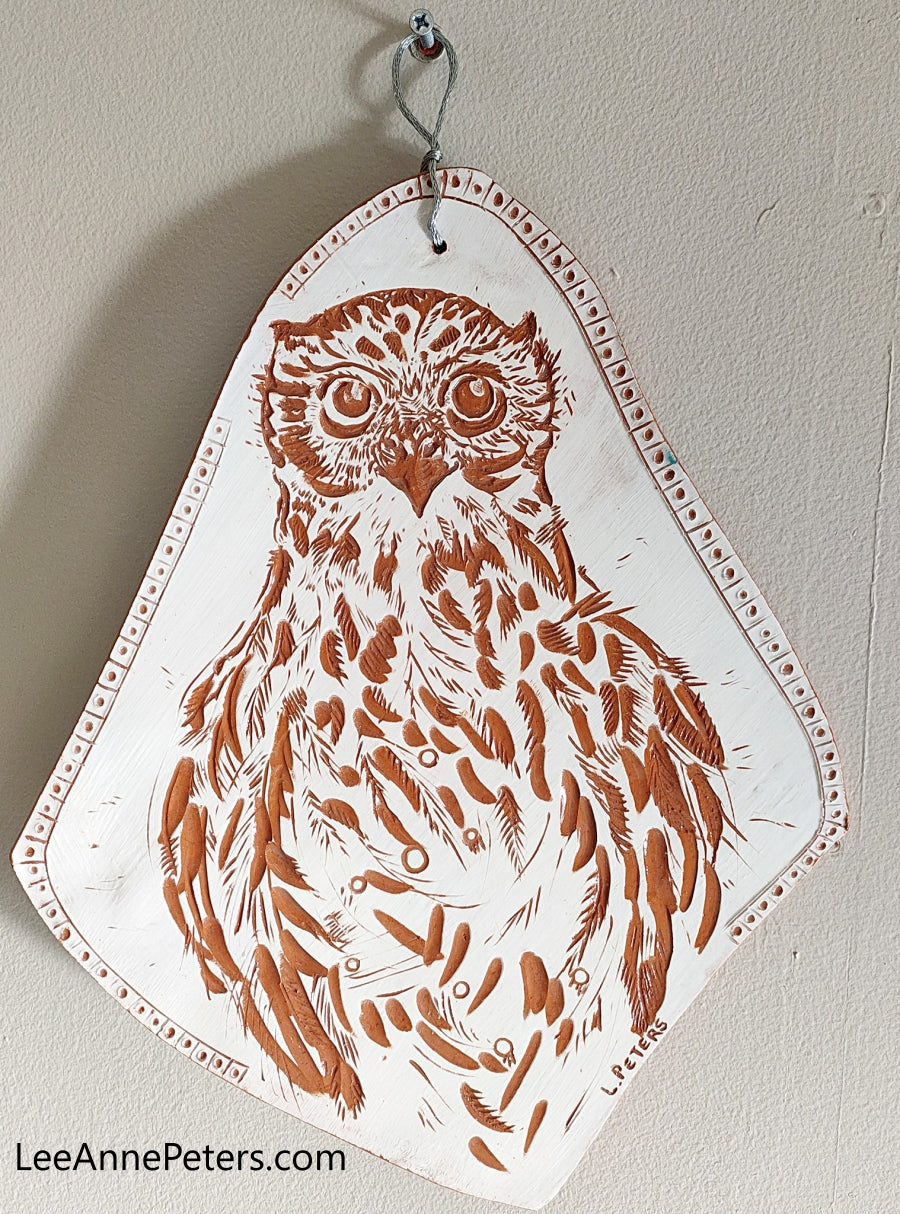 Owl - hanging tile