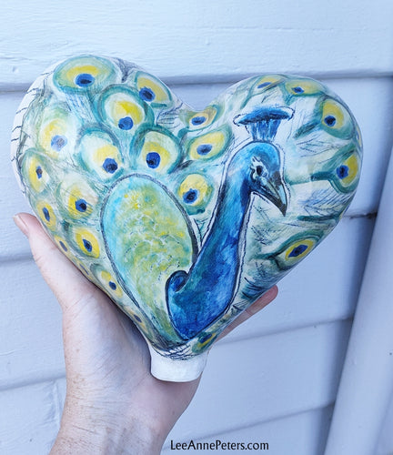 Peacock Heart - medium