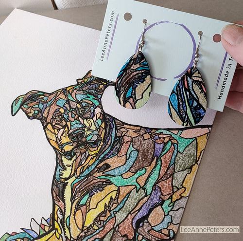 Art Earrings - hook style