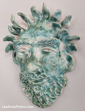 Load image into Gallery viewer, Green Man Mask - hanging