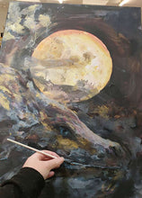 Load image into Gallery viewer, Painting - Scorpio Full Moon + Dragon