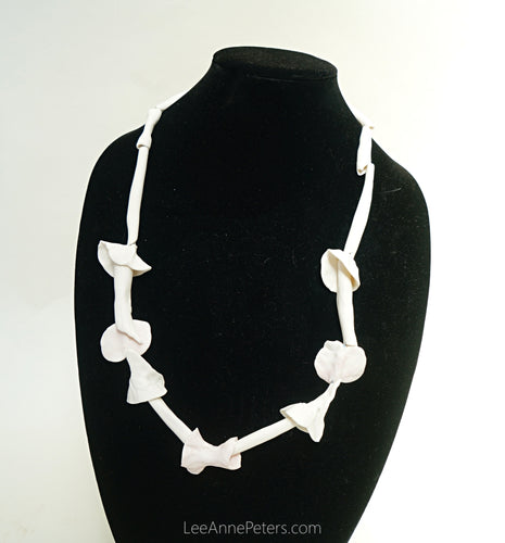 Porcelain beaded necklace