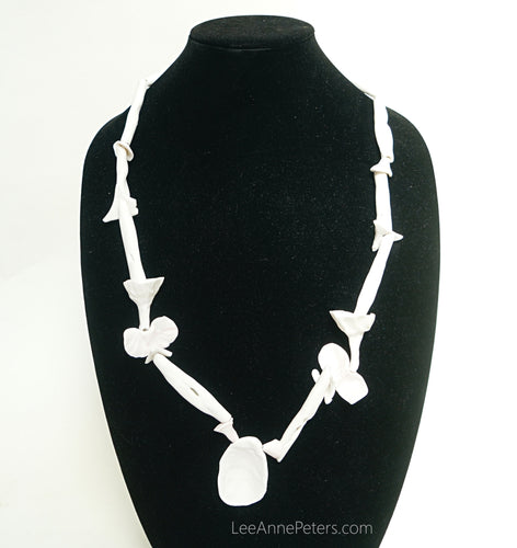 Porcelain beaded necklace