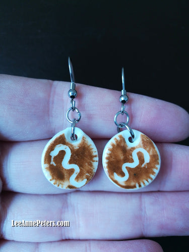 Earrings - hook style - snake