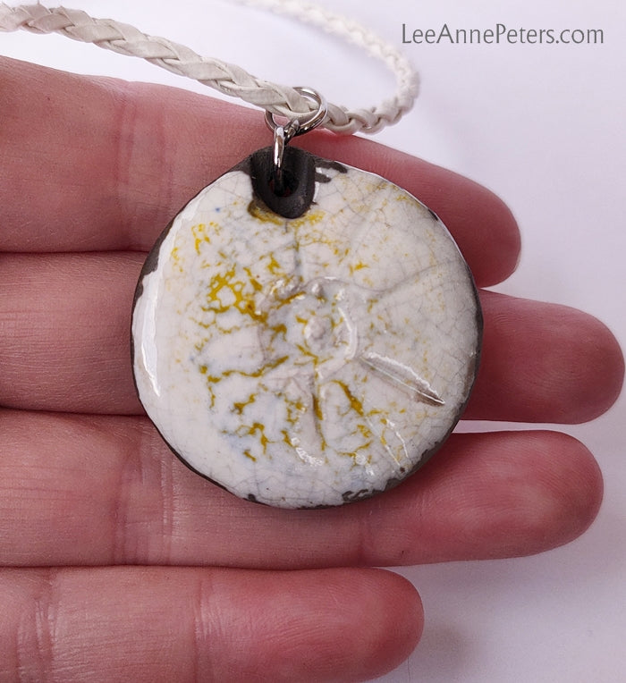 Jewellery Talisman - White Crackle Raku
