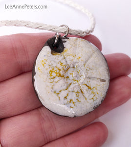 Jewellery Talisman - White Crackle Raku