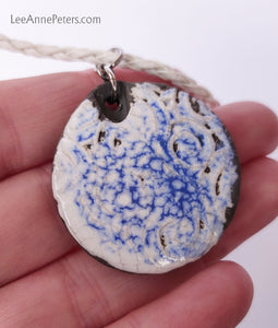 Jewellery Talisman - White Crackle Raku