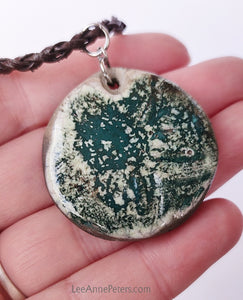 Jewellery Talisman - White Crackle Raku