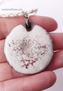 Jewellery Talisman - White Crackle Raku