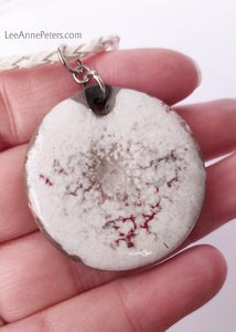 Jewellery Talisman - White Crackle Raku
