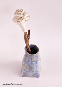 Porcelain Rose & Pillar Vase